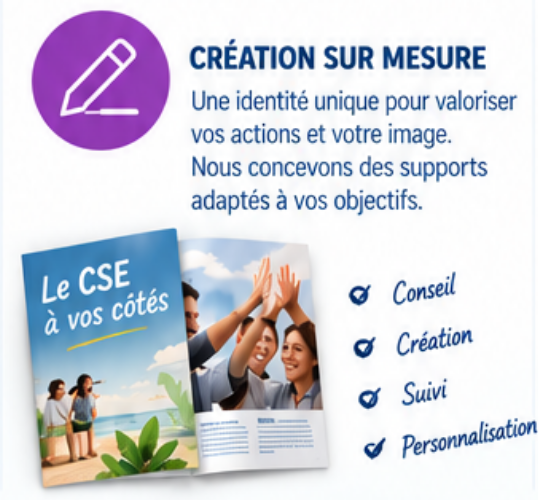 Création graphique sur mesure pour l'identité et les actions du CSE