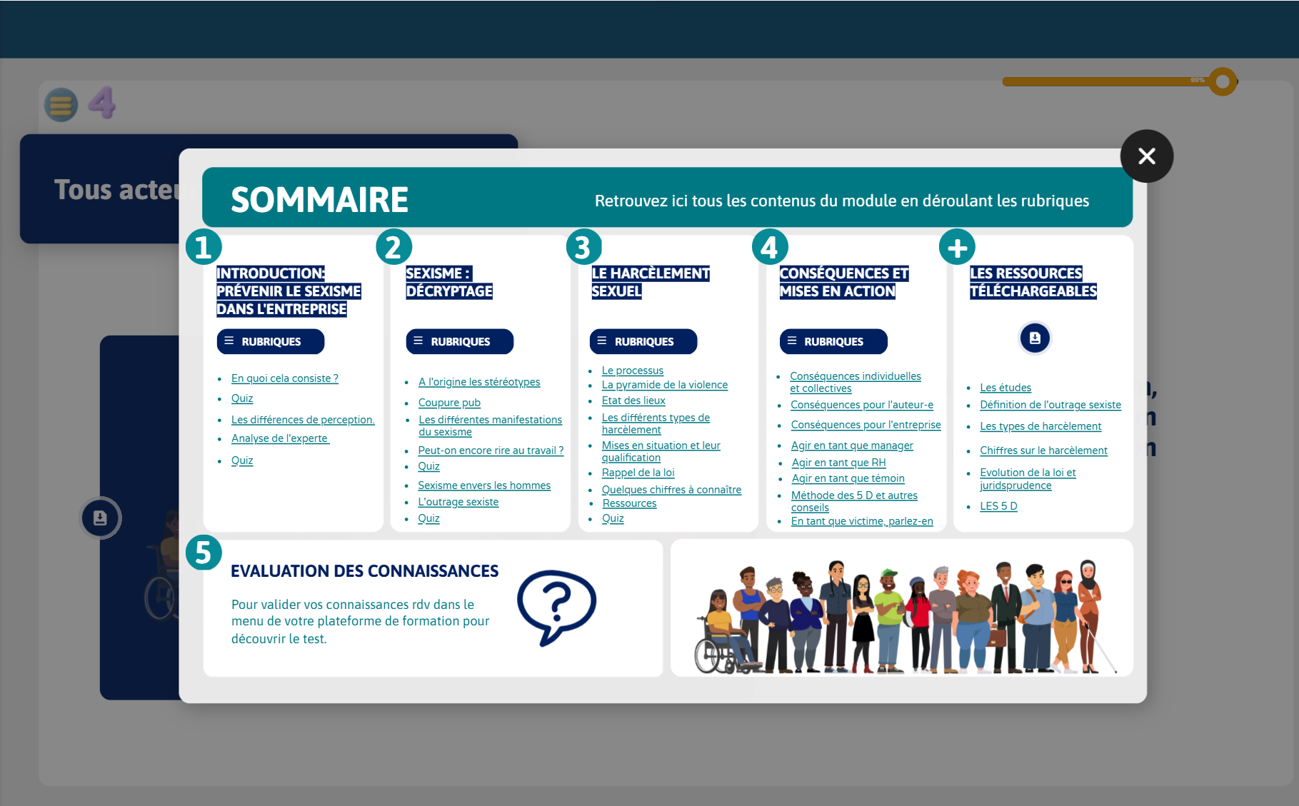 Module e-learning prévenir le sexisme et le harcèlement sexuel